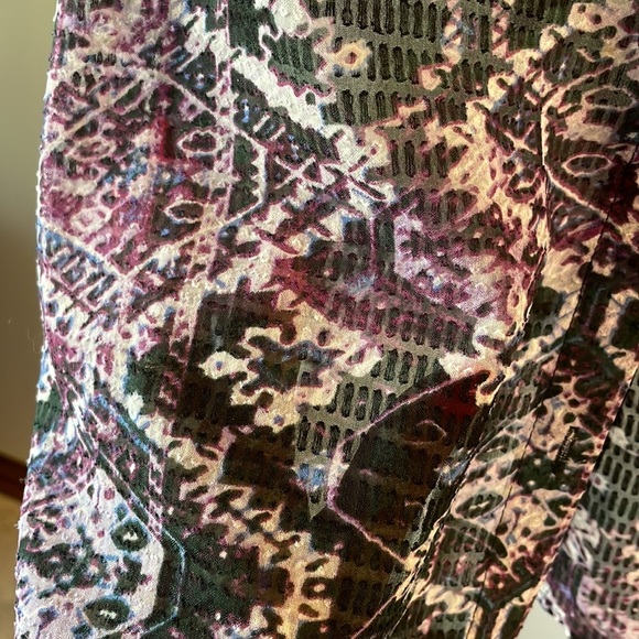 Jones New York VINTAGE semi sheer textured button up collared blouse relax fit M - Picture 6 of 17